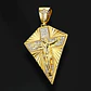 Collar Para Hombres Con Dije Cruz De Jesús Color Oro Hip Hop Dorado - Miniatura 3