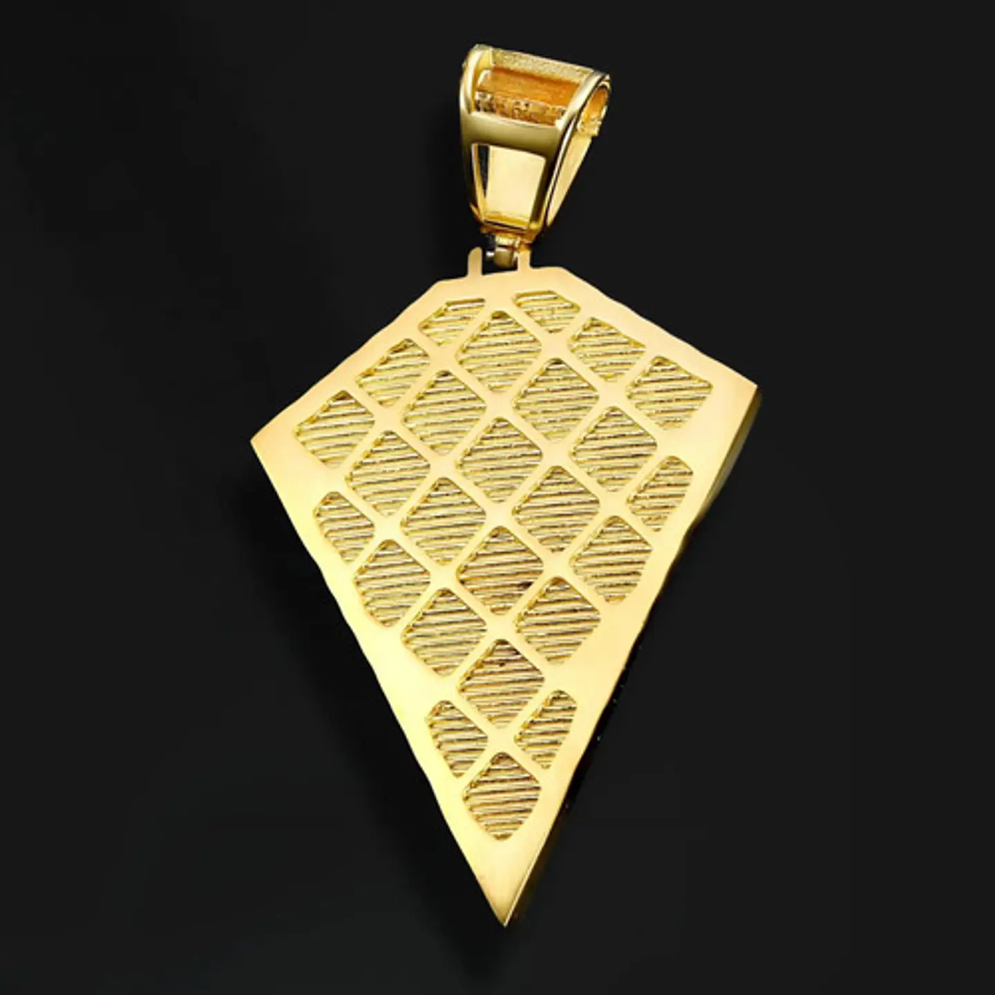 Collar Para Hombres Con Dije Cruz De Jesús Color Oro Hip Hop Dorado 4