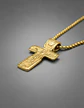 Collar Dije De Acero Color Oro Urbano Cruz Para Hombre Mujer - Miniatura 5