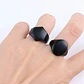 Anillo Para Hombre Y Mujer Negro Clásico Cuadrado Geométrico - Miniatura 6