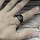 Anillo Para Hombre Y Mujer Negro Clásico Cuadrado Geométrico - Miniatura 11