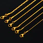 Cadena 60 Cm Para Hombre Mujer Eslabón Bambú 1.8mm Color Oro - Miniatura 27