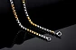 Cadena De 60 Cm Para Hombre Y Mujer Eslabon 4mm Bicolor Oro - Miniatura 5