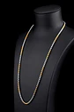 Cadena De 60 Cm Para Hombre Y Mujer Eslabon 4mm Bicolor Oro - Miniatura 9