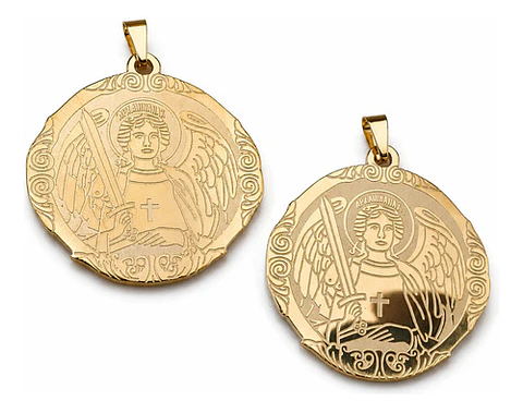 Set 2 Dijes Para Hombre Y Mujer San Miguel Arcángel Amuletos