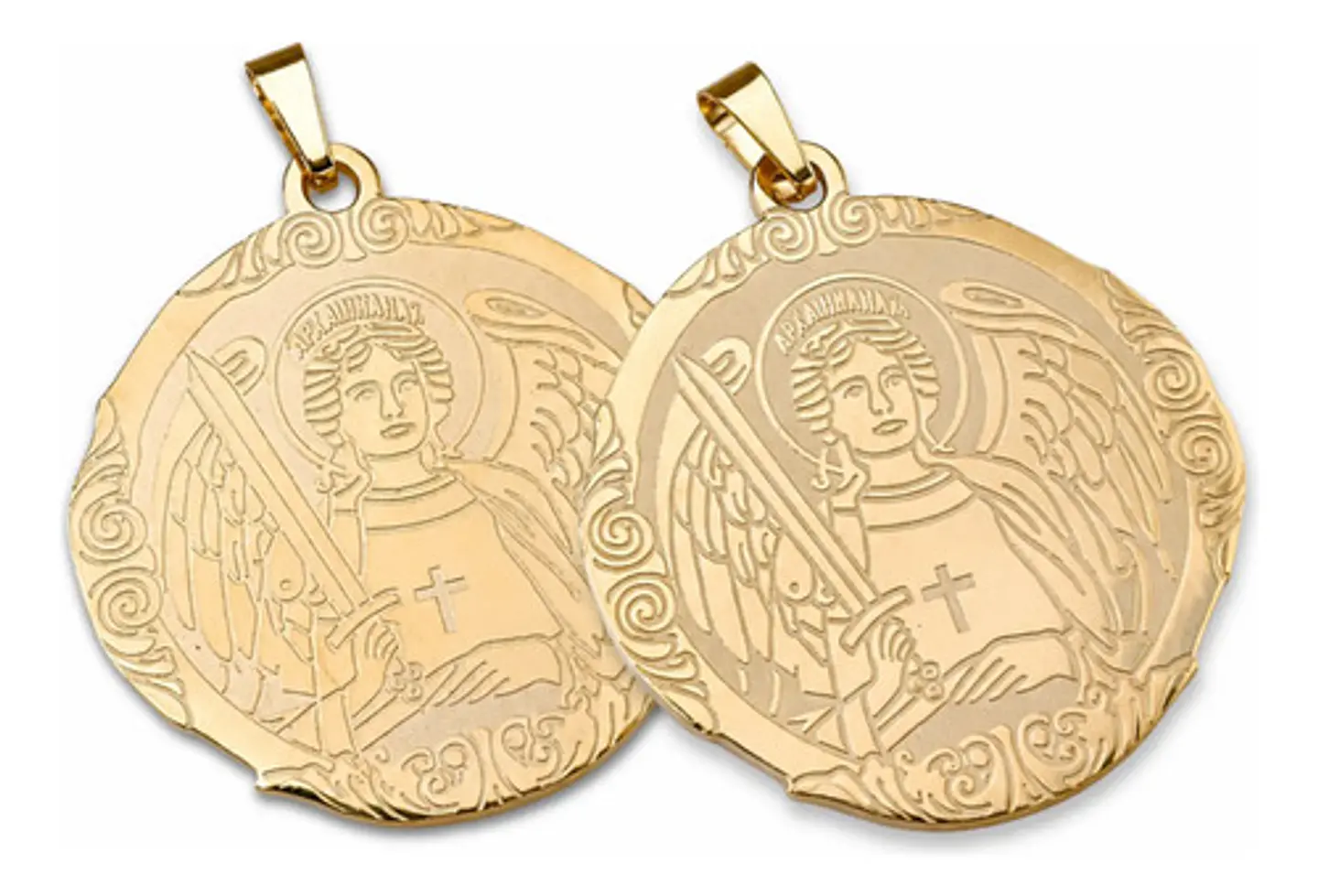 Set 2 Dijes Para Hombre Y Mujer San Miguel Arcángel Amuletos 2