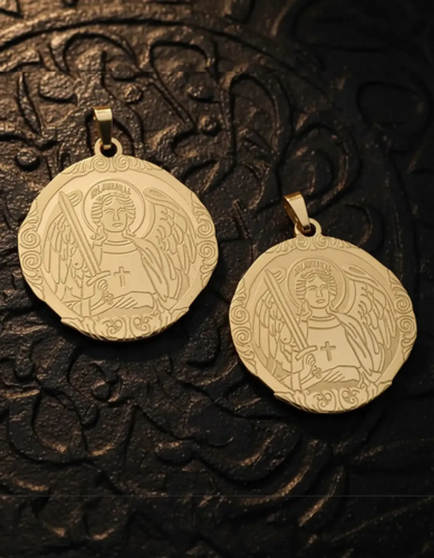 Set 2 Dijes Para Hombre Y Mujer San Miguel Arcángel Amuletos 4