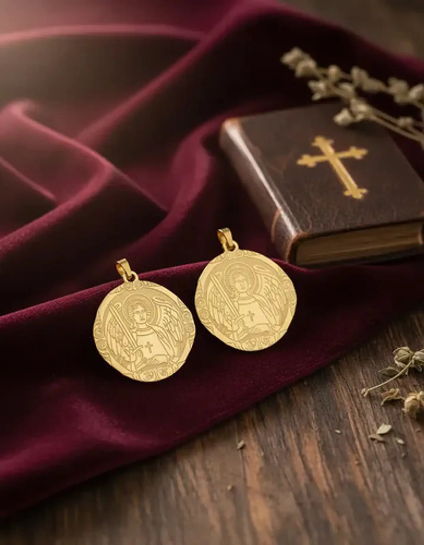 Set 2 Dijes Para Hombre Y Mujer San Miguel Arcángel Amuletos 5