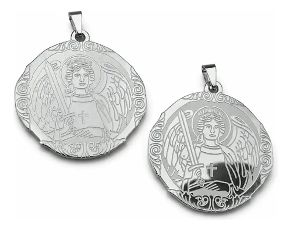 Set 2 Dijes Para Hombre Y Mujer San Miguel Arcángel Amuletos 11