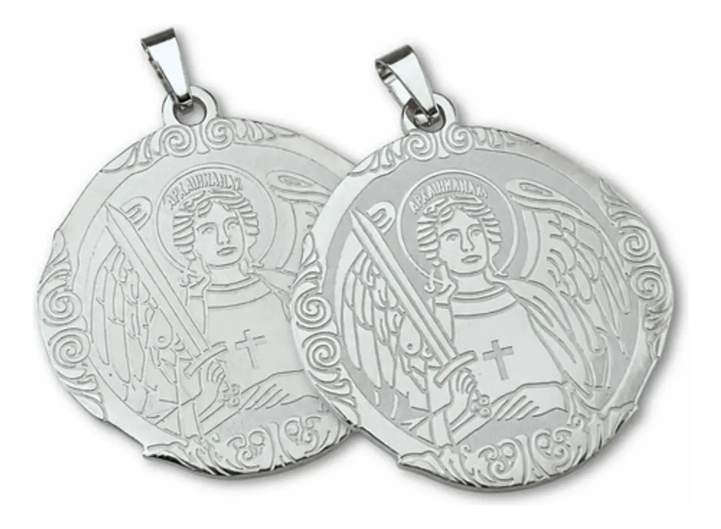 Set 2 Dijes Para Hombre Y Mujer San Miguel Arcángel Amuletos 12