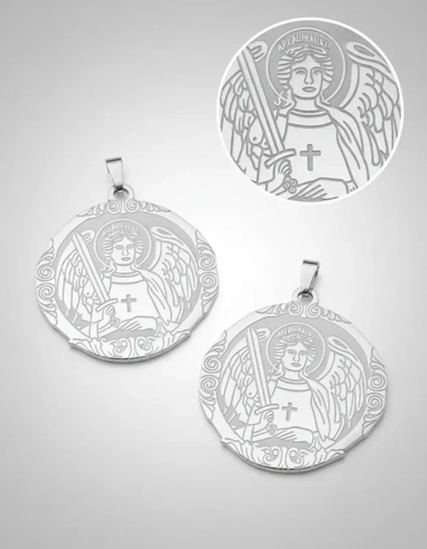 Set 2 Dijes Para Hombre Y Mujer San Miguel Arcángel Amuletos 13