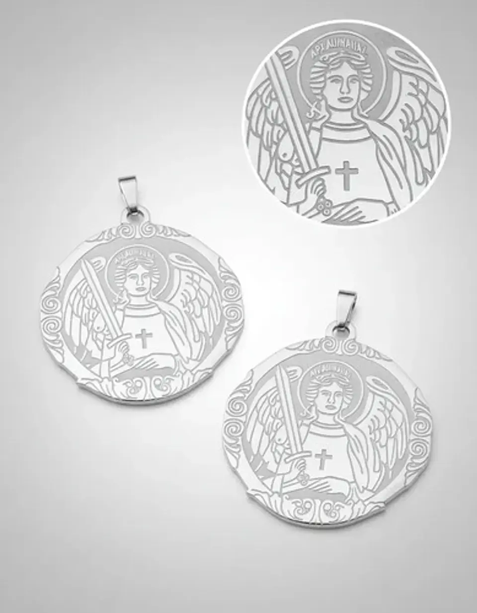 Set 2 Dijes Para Hombre Y Mujer San Miguel Arcángel Amuletos 13