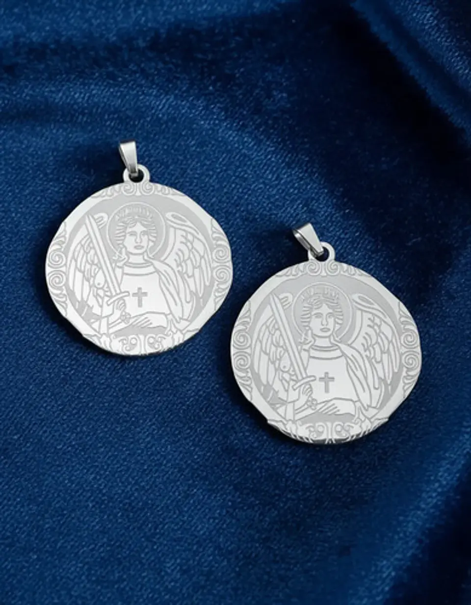 Set 2 Dijes Para Hombre Y Mujer San Miguel Arcángel Amuletos 16