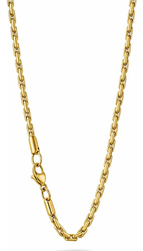 Cadena Bambú 60 Cm Para Hombre Y Mujer Eslabón 0.8 Color Oro
