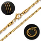 Cadena Bambú 60 Cm Para Hombre Y Mujer Eslabón 0.8 Color Oro - Miniatura 11