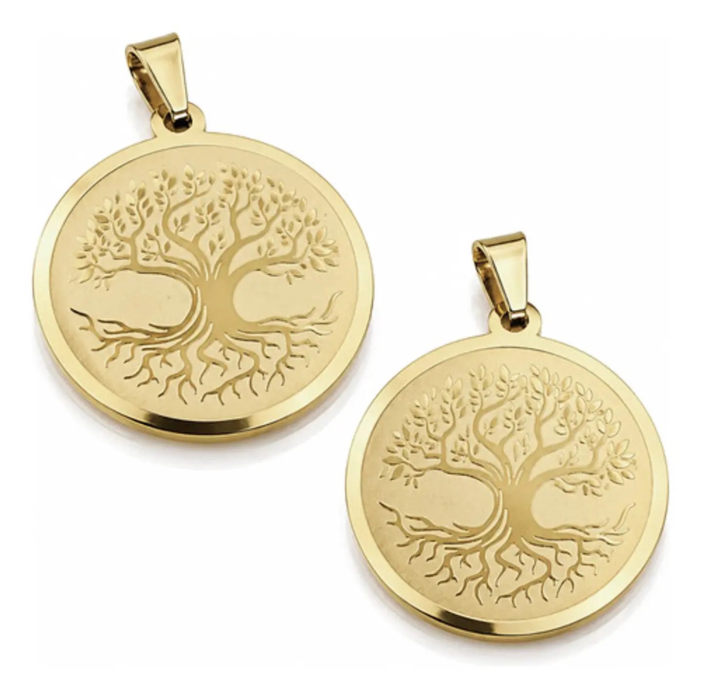 Set De 2 Dijes Para Hombre Y Mujer Medallas Árbol De La Vida 1