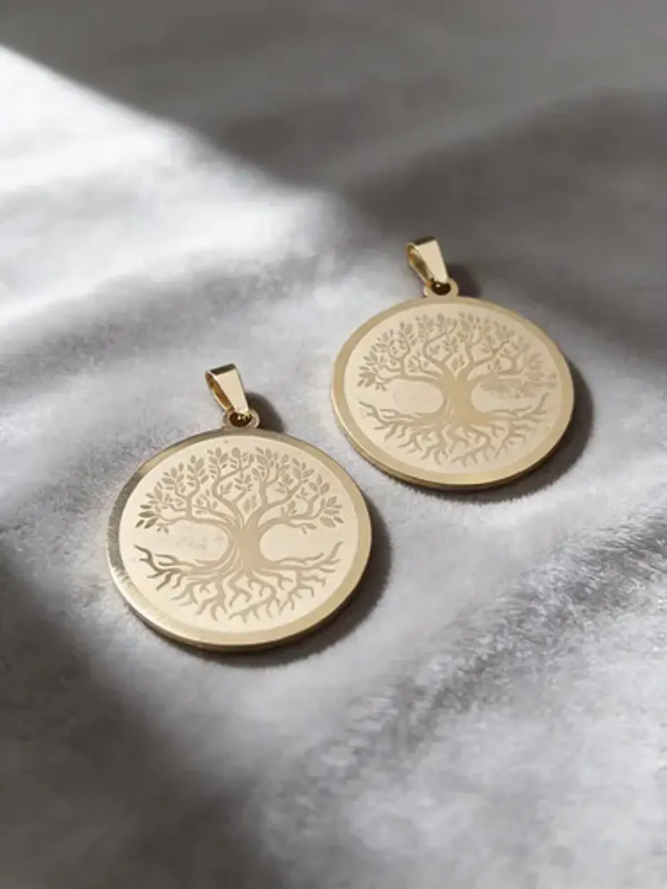 Set De 2 Dijes Para Hombre Y Mujer Medallas Árbol De La Vida 5