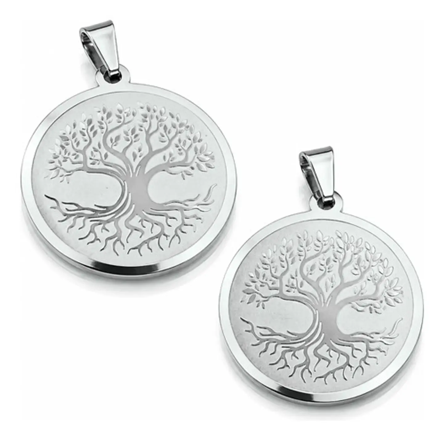 Set De 2 Dijes Para Hombre Y Mujer Medallas Árbol De La Vida 11