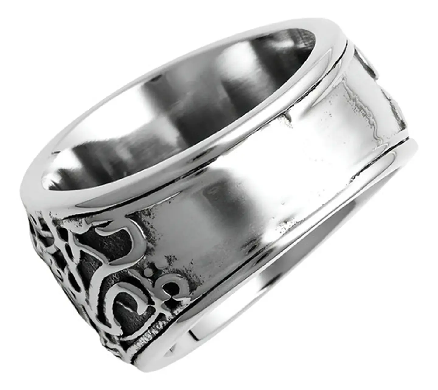 Anillo Para Hombres Vikingo Valknut De Acero Color Plata 2