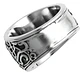 Anillo Para Hombres Vikingo Valknut De Acero Color Plata - Miniatura 2