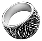 Anillo Para Hombres Vikingo Valknut De Acero Color Plata - Miniatura 4