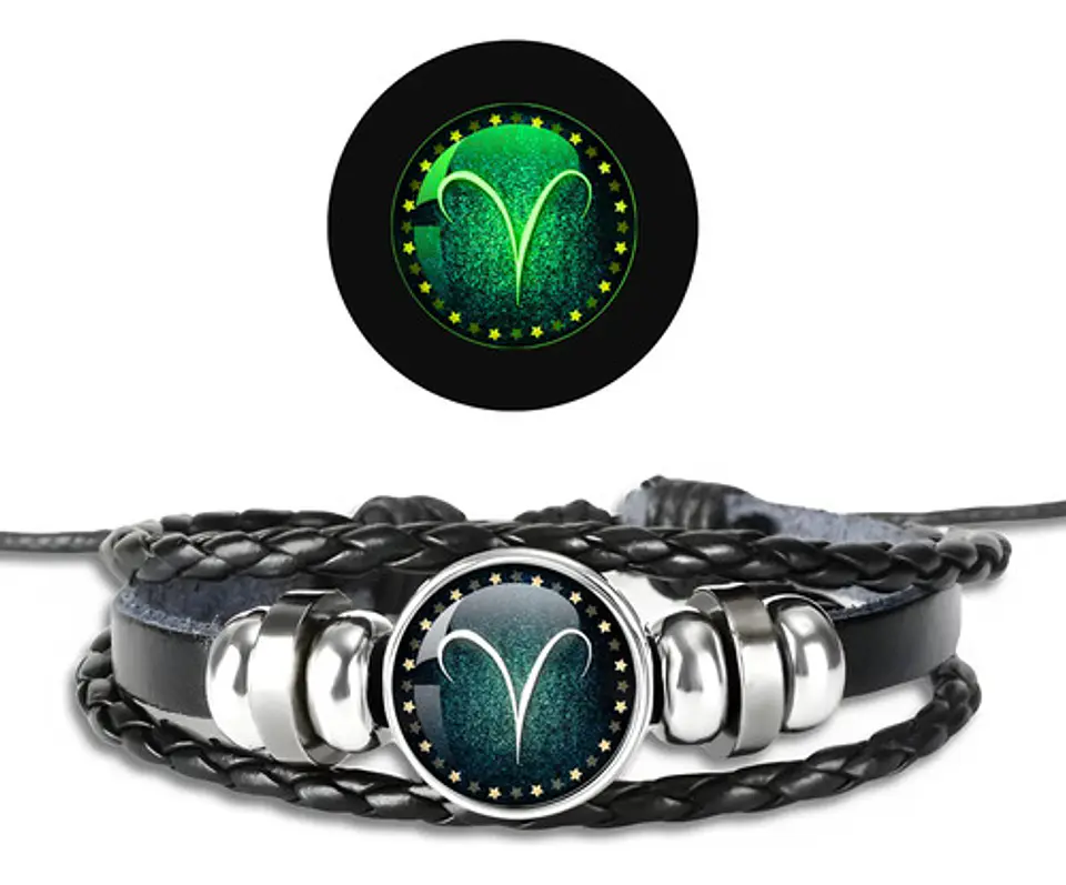 Pulsera Para Hombre Y Mujer Luminoso Signos Zodiaco Zodiacal 26