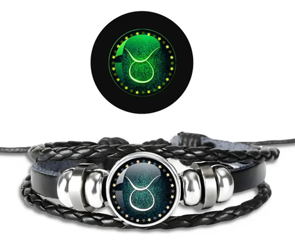 Pulsera Para Hombre Y Mujer Luminoso Signos Zodiaco Zodiacal 34