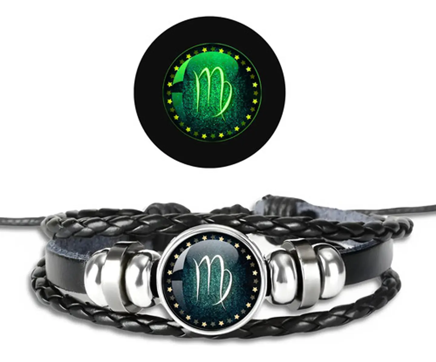 Pulsera Para Hombre Y Mujer Luminoso Signos Zodiaco Zodiacal 57