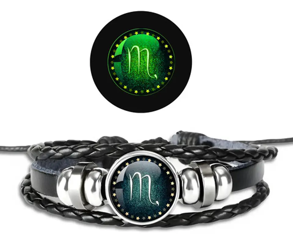 Pulsera Para Hombre Y Mujer Luminoso Signos Zodiaco Zodiacal 70