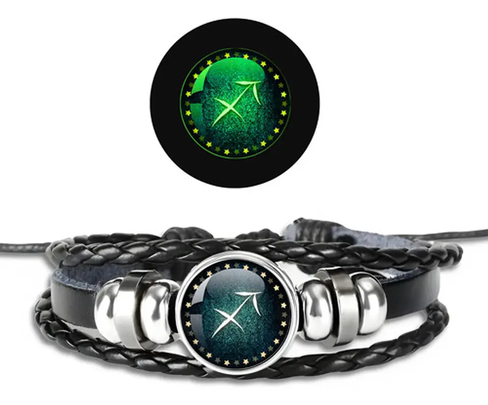 Pulsera Para Hombre Y Mujer Luminoso Signos Zodiaco Zodiacal 78