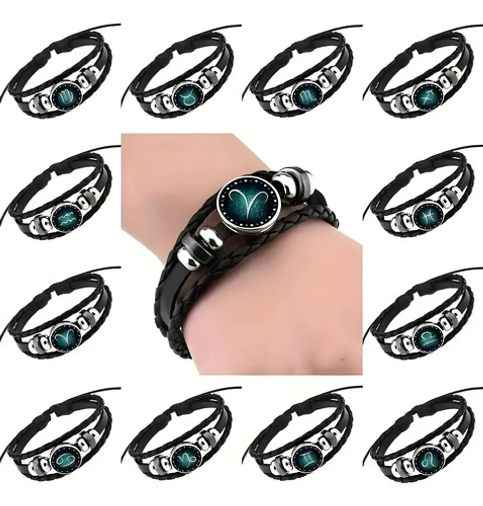 Pulsera Para Hombre Y Mujer Luminoso Signos Zodiaco Zodiacal 85