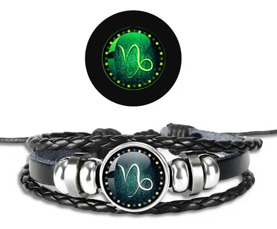 Pulsera Para Hombre Y Mujer Luminoso Signos Zodiaco Zodiacal 86