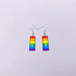 Aretes Pendientes Para Mujeres Cristal Bandera Lgtb Arcoiris - Miniatura 5