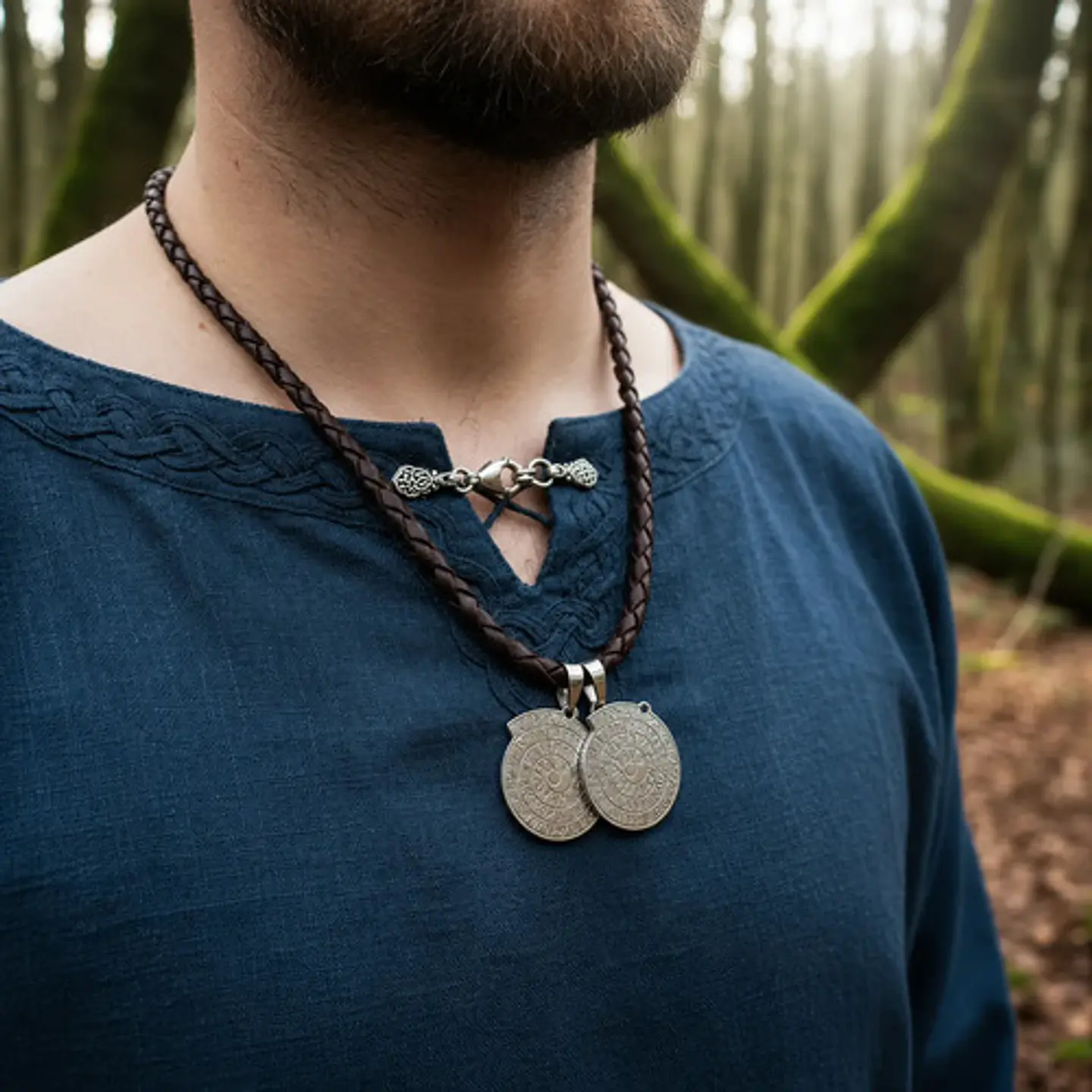 Pack X2 Vikingo De Acero Para Hombres Dijes Amuletos Rúnicos 20
