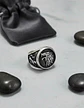 Anillo Para Hombres Lobo Stark Got De Acero Color Plata - Miniatura 6