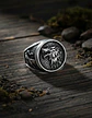 Anillo Para Hombres Lobo Stark Got De Acero Color Plata - Miniatura 8