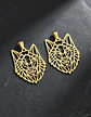 Set 2 Dijes Cabeza Lobo Nórdico Vikingo Para Hombre Y Mujer - Miniatura 5