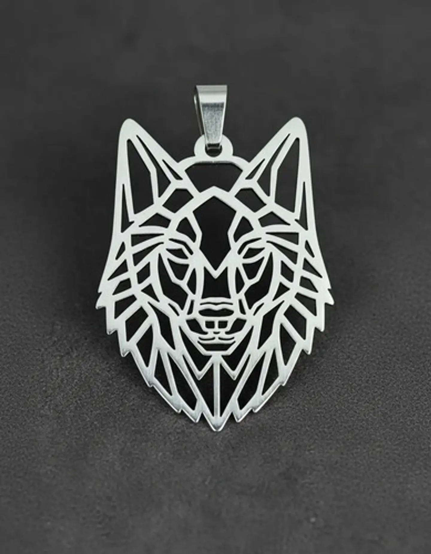 Set 2 Dijes Cabeza Lobo Nórdico Vikingo Para Hombre Y Mujer 11