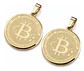 Set 2 Dijes Para Hombre Mujer Medallas Bitcoin Criptomoneda - Miniatura 1