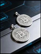 Set 2 Dijes Para Hombre Mujer Medallas Bitcoin Criptomoneda - Miniatura 14