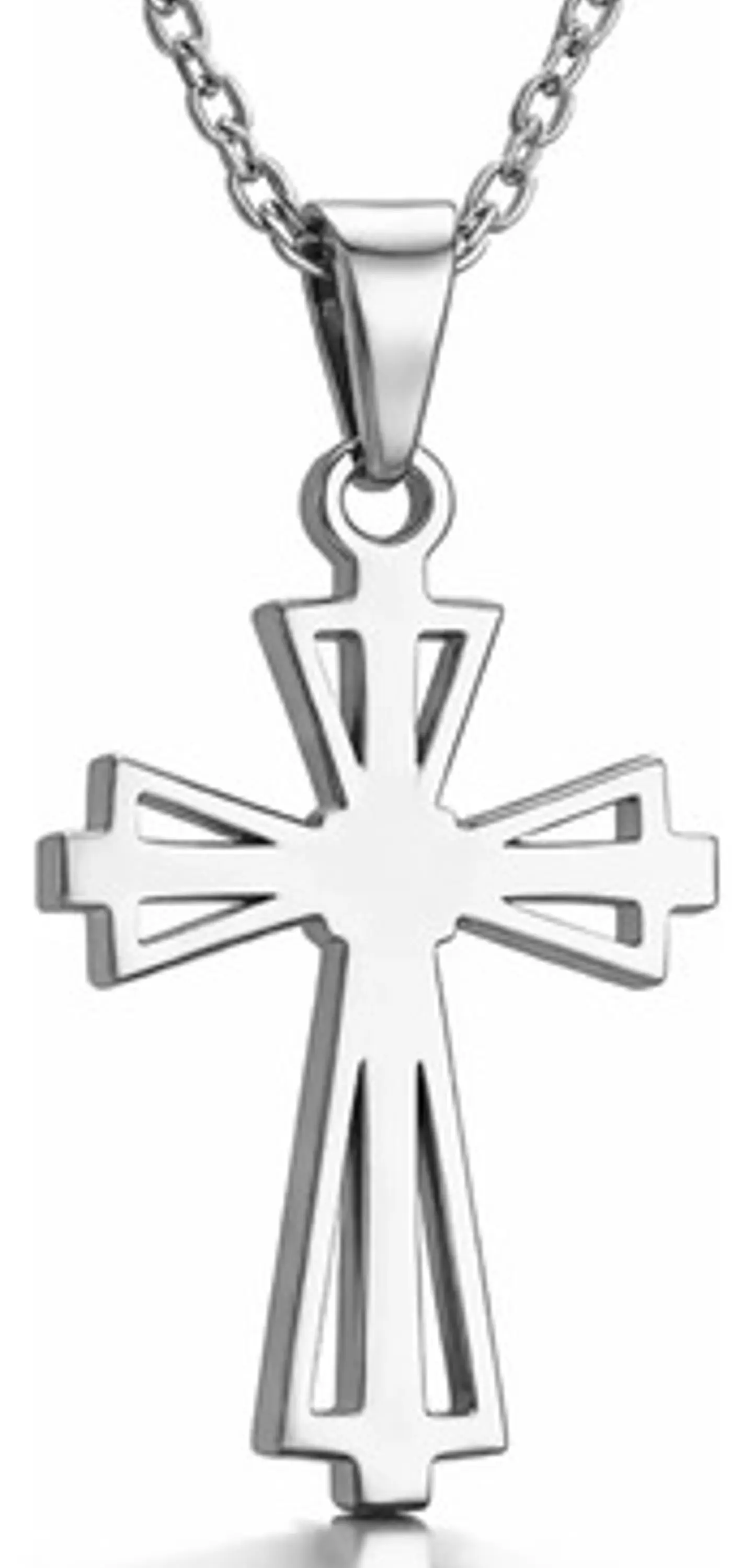 Collar Para Hombre Mujer Con Dije Cruz Minimalista Color Oro 9