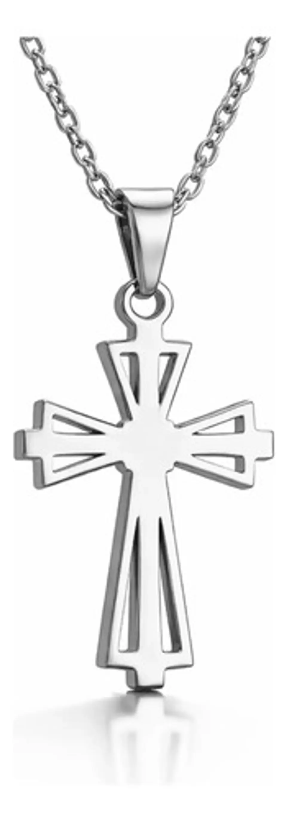 Collar Para Hombre Mujer Con Dije Cruz Minimalista Color Oro 9