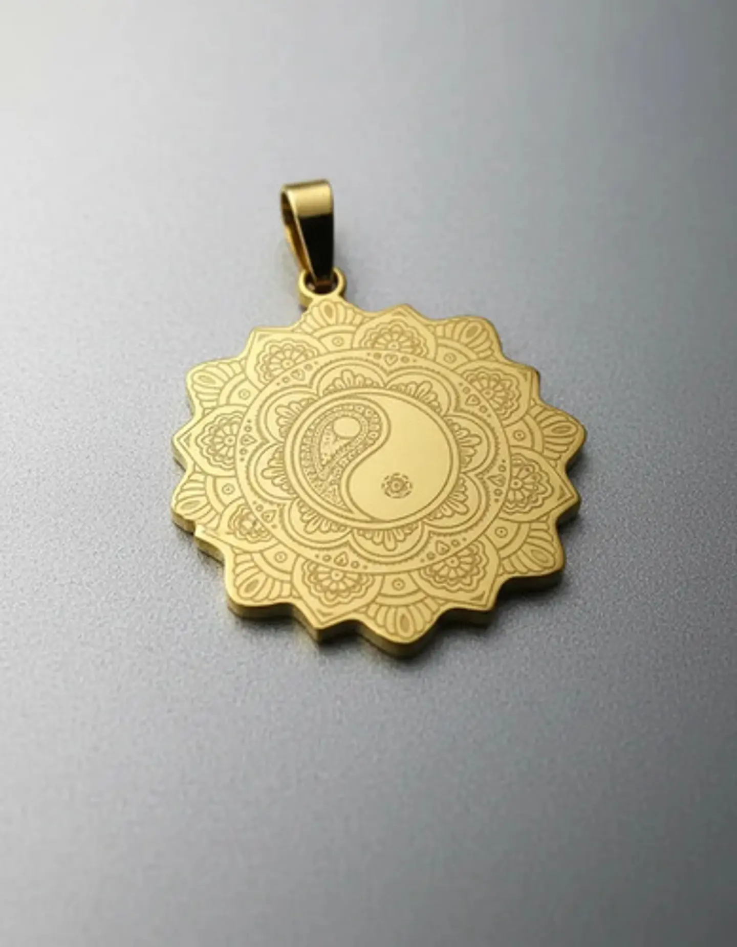 Set De 2 Dijes Para Hombre Y Mujer Flor De La Vida Yin Yang 7