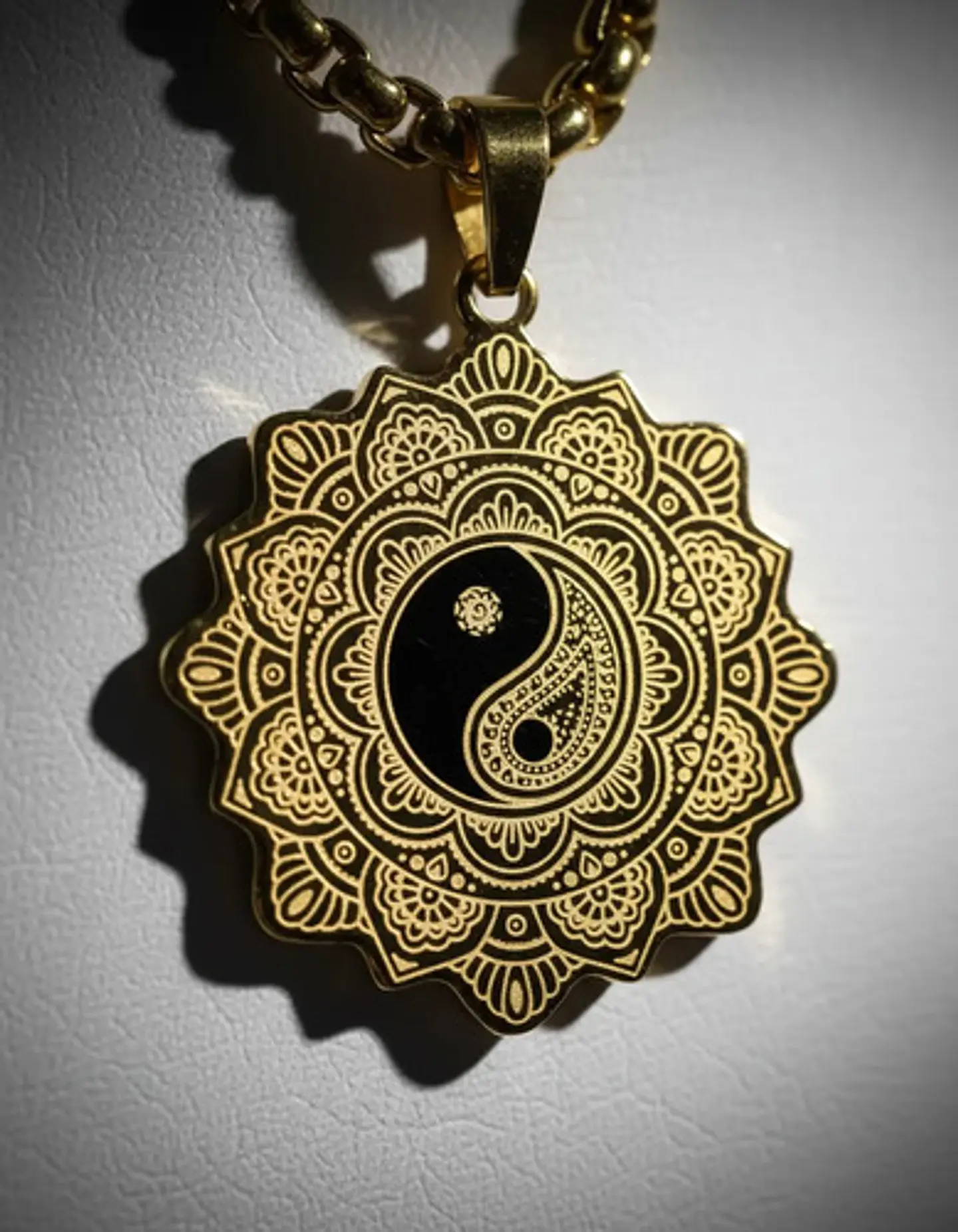 Set De 2 Dijes Para Hombre Y Mujer Flor De La Vida Yin Yang 8