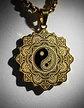 Set De 2 Dijes Para Hombre Y Mujer Flor De La Vida Yin Yang - Miniatura 8