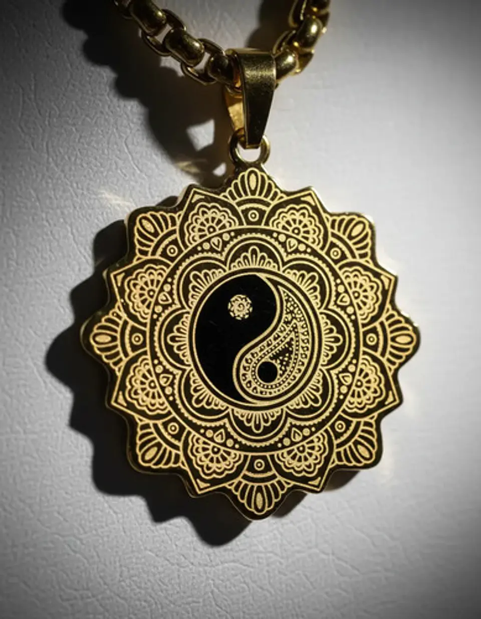 Set De 2 Dijes Para Hombre Y Mujer Flor De La Vida Yin Yang 8