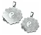 Set De 2 Dijes Para Hombre Y Mujer Flor De La Vida Yin Yang - Miniatura 11
