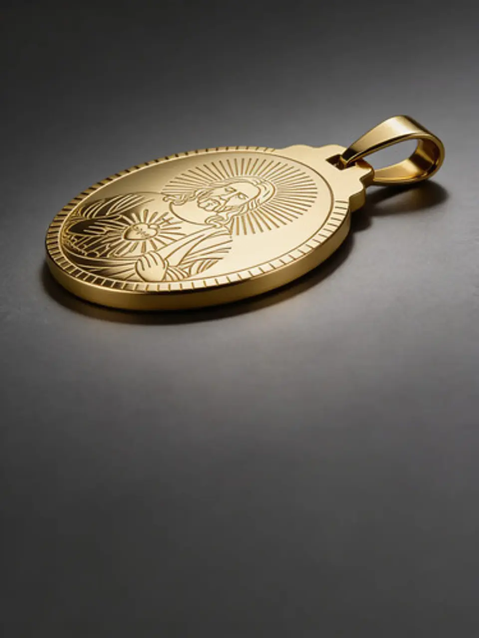 Pack X2 Para Hombres Mujer Medallas Sagrado Corazón De Jesús 6