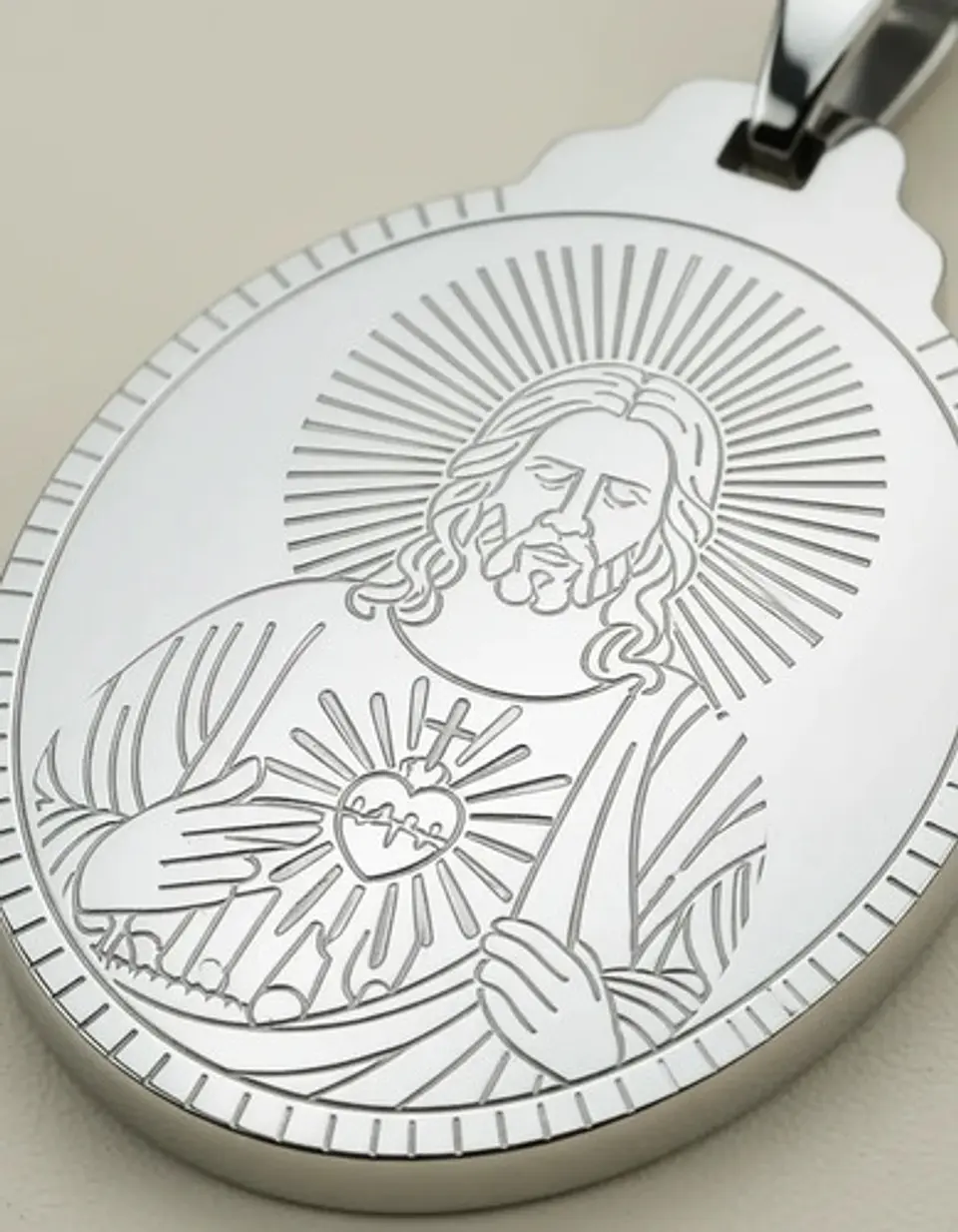 Pack X2 Para Hombres Mujer Medallas Sagrado Corazón De Jesús 13
