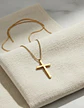 Pack X2 De Acero Para Hombre Y Mujer Dijes Cruz Minimalista - Miniatura 4